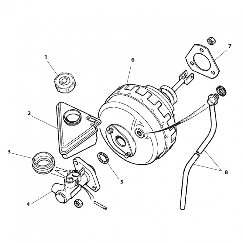 Brake Booster NEW C2N1910