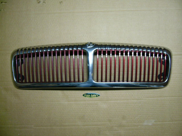 Daimler Grill in Chrome mit Gittereinsatz rot NEU