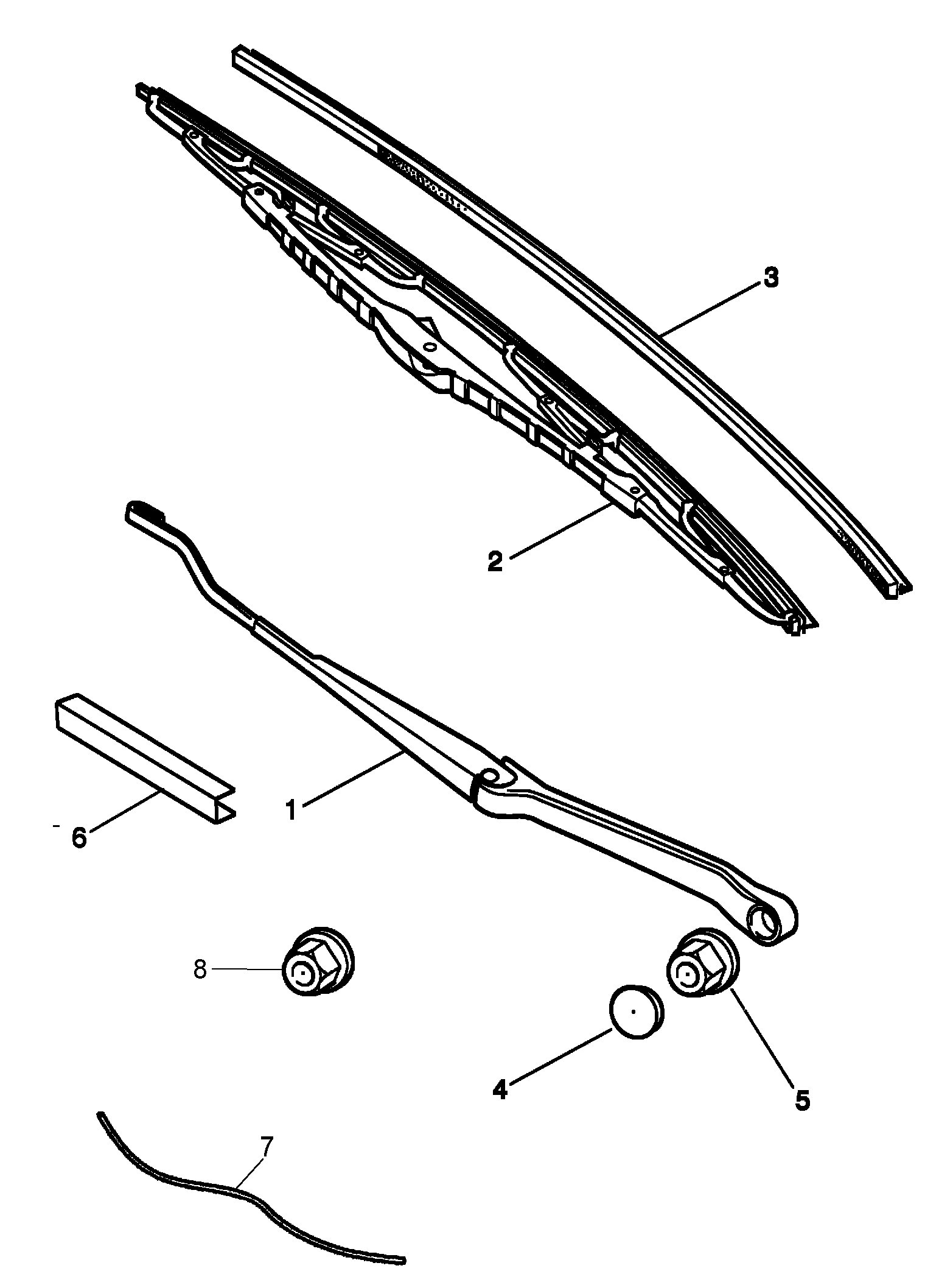 S-Type Ruitewisserrubberset NIEUW JLM20949 TOT M35842