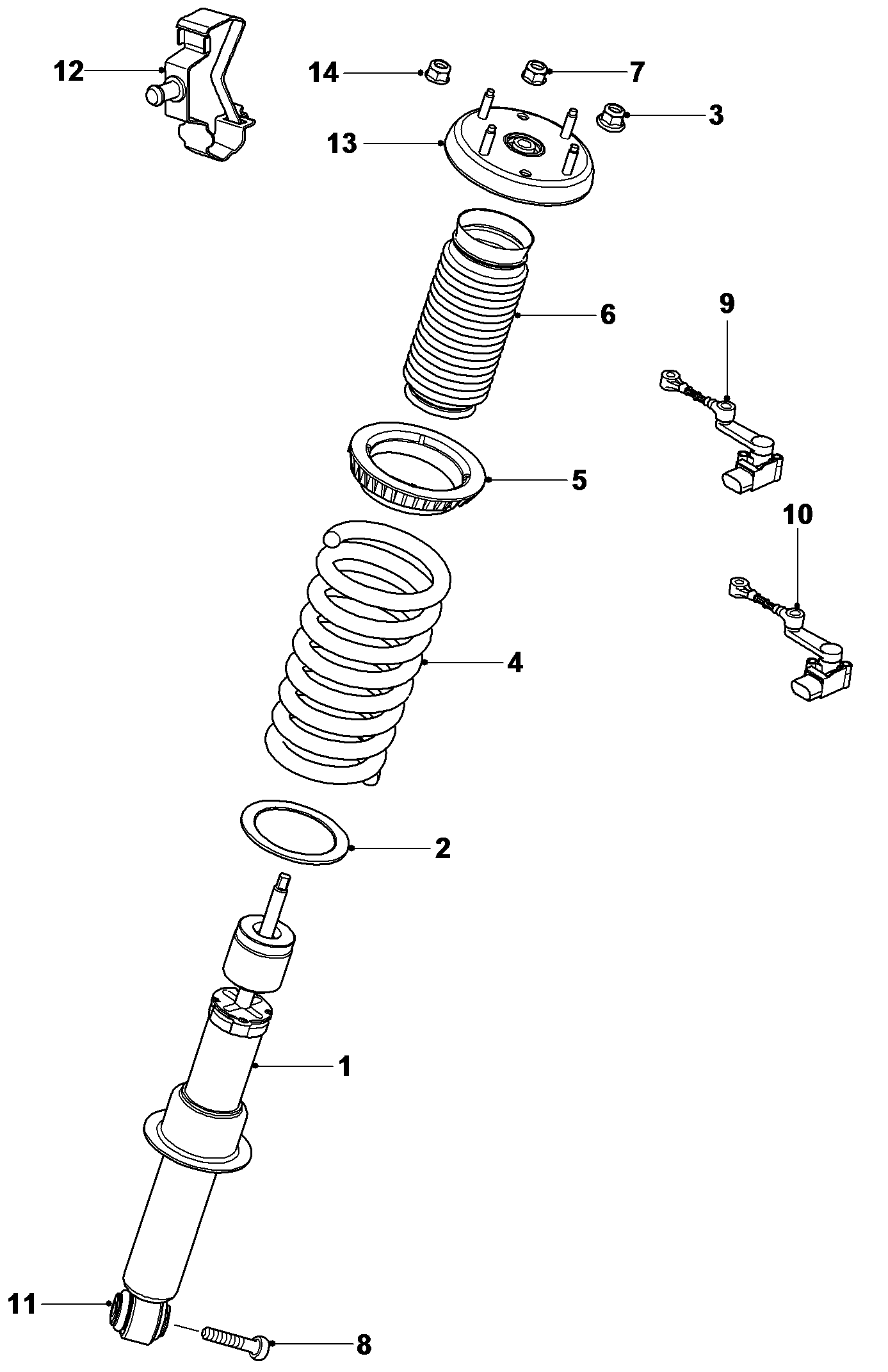 For different XF Models Shockabsorbers rear NEW C2Z18564