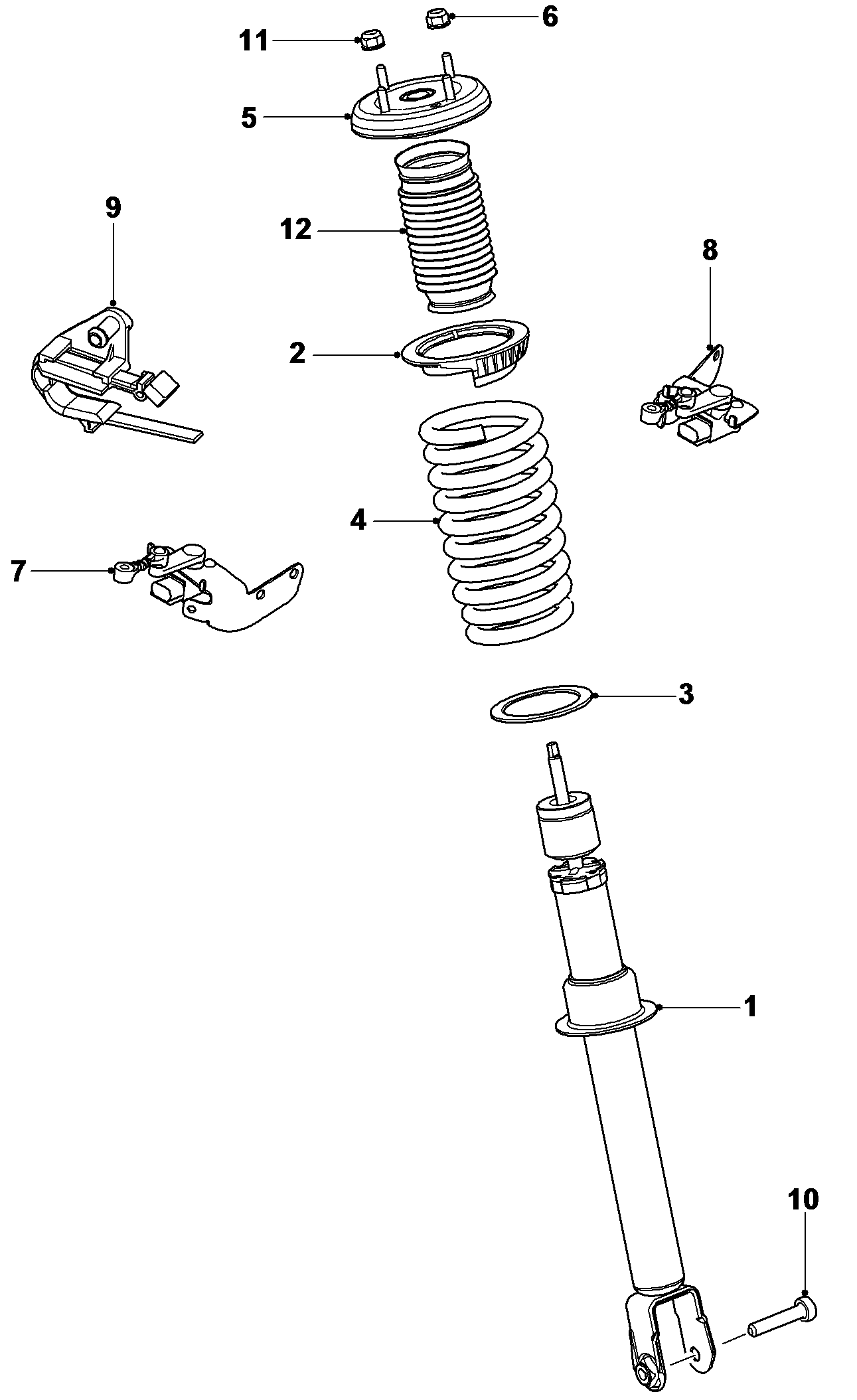 XF 4.2L with Compressor Shockabsorber front NEW C2Z5528