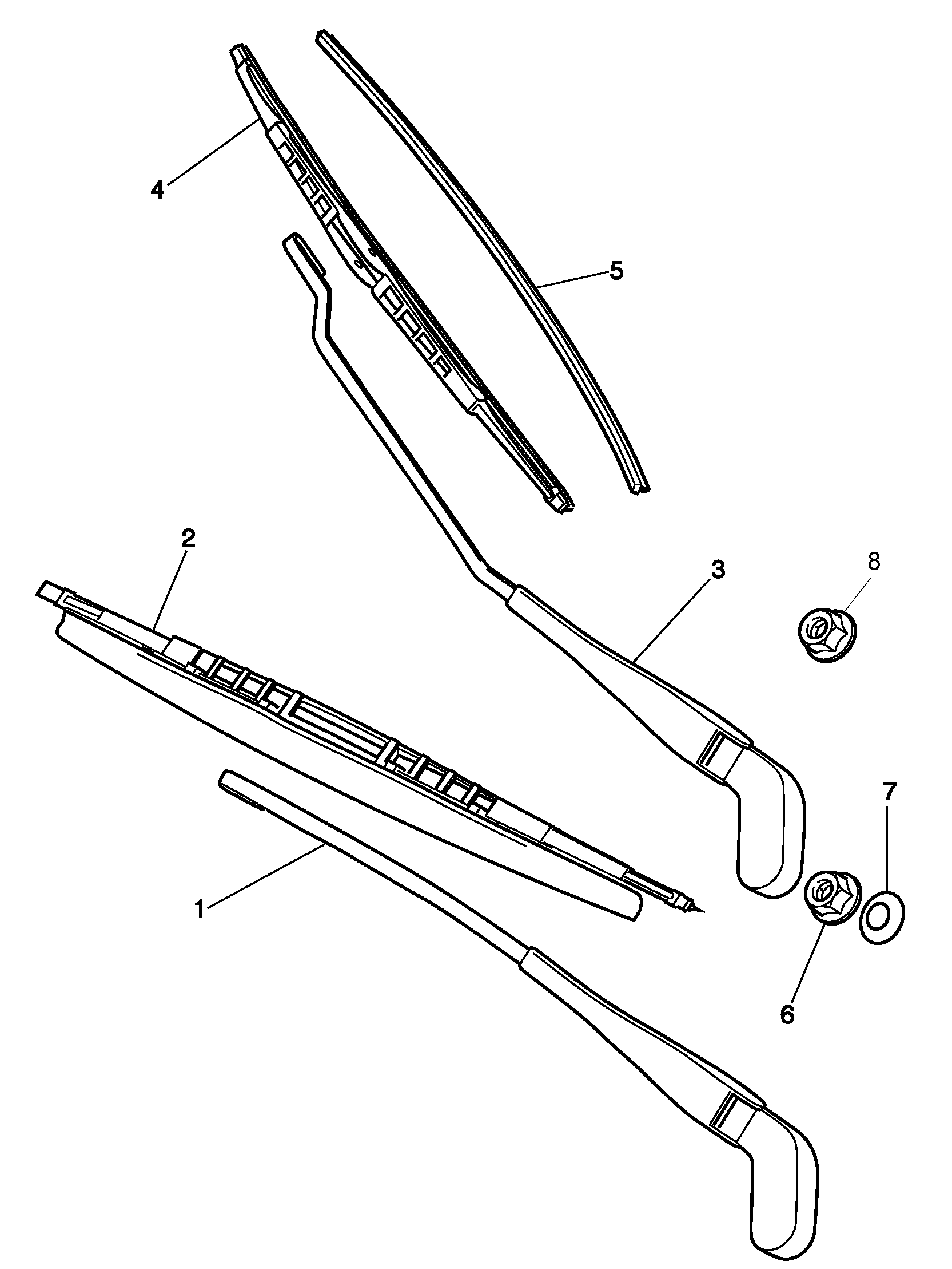 X-Type Wiperset NEW (passengerside)