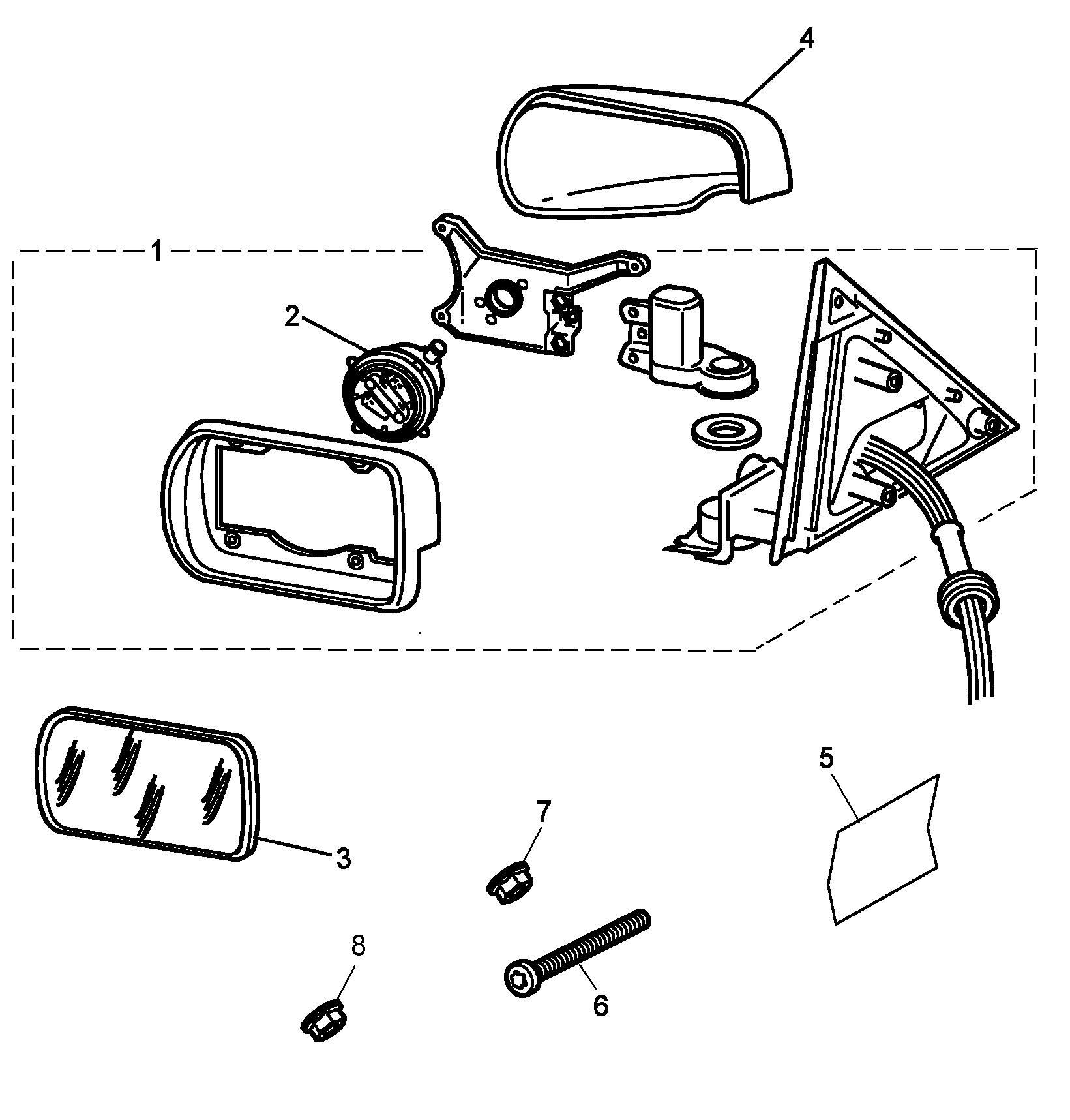 S-type und XJ ab 2003 Seitenspiegelglas NEU XR822518