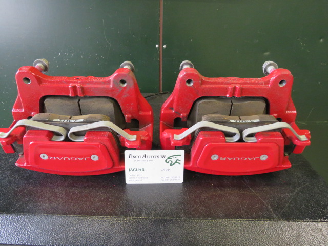 Jaguar Red Caliper set T4N7530 T4N7531 Used