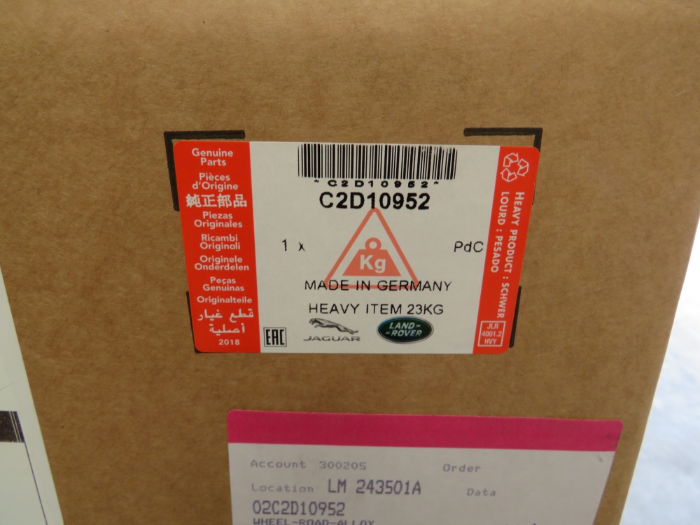 Jaguar XJ 20 inch velgenset Mataiva C2D10951 C2D10952  AW9M1007DA AW9M1007AA Nieuw