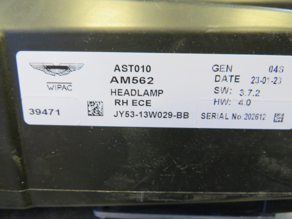 Aston Martin DB11 rechter koplamp JY5313W029BB Nieuw LHD EU uitvoering
